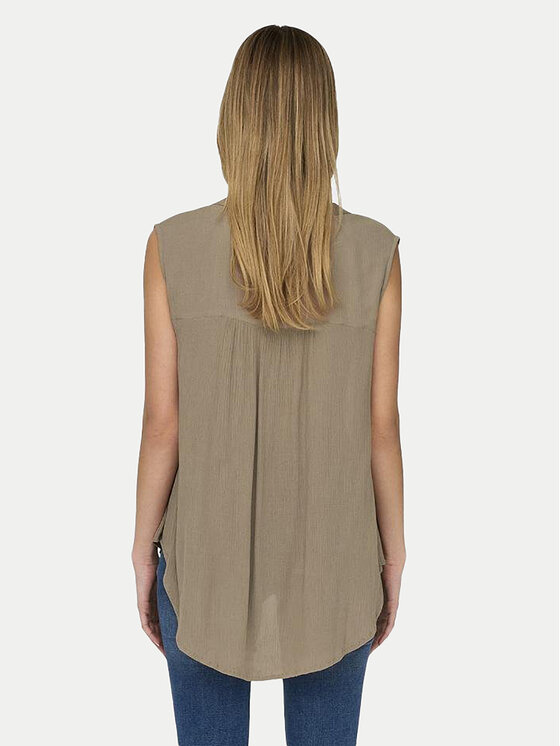 ONLY ONLY Μπλουζάκι Jette 15213420 Καφέ Regular Fit