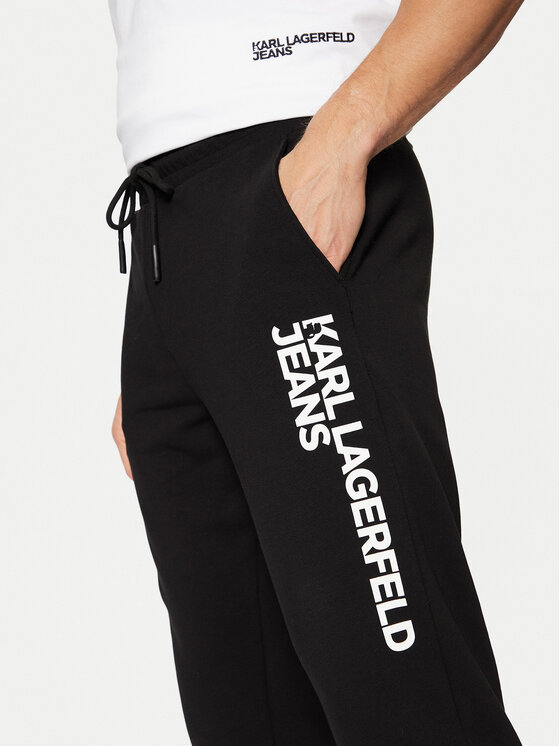 Karl Lagerfeld Jeans Karl Lagerfeld Jeans Teplákové nohavice A1M10001 Čierna Slim Fit