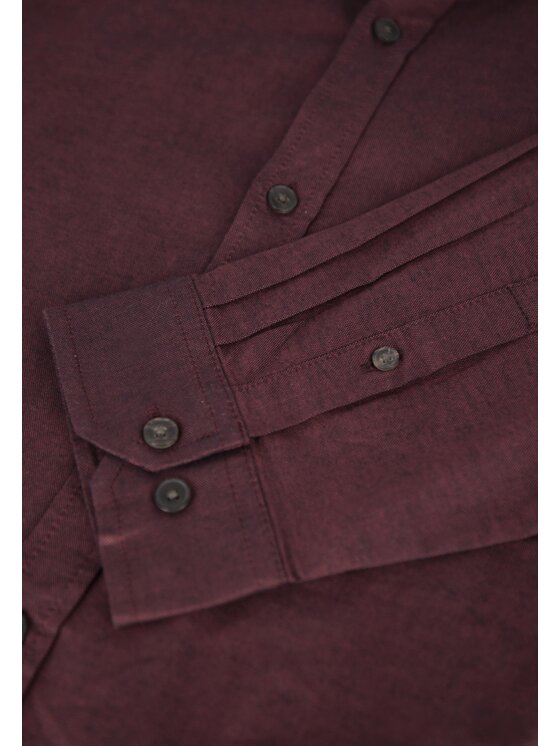 Volcano Volcano Koszula K-CEBU Czerwony Regular Fit
