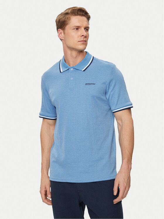 Jack&Jones Tricou polo Campa 12250736 Albastru Standard Fit