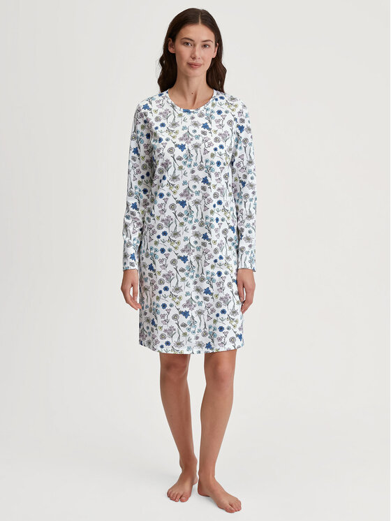 Calida Calida Koszula nocna 36456 Biały Comfortable Fit
