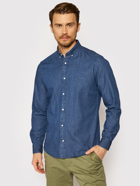 Camicia di jeans Plain Denim 12164676 Blu scuro