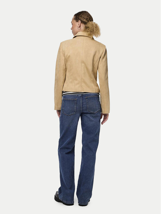 Pieces Pieces Яке от имитация на кожа Beminda 17134838 Бежов Regular Fit