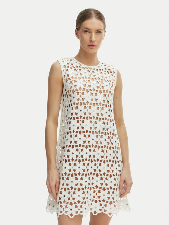 MICHAEL Michael Kors MICHAEL Michael Kors Letní šaty MS683CWKNE Bílá Slim Fit
