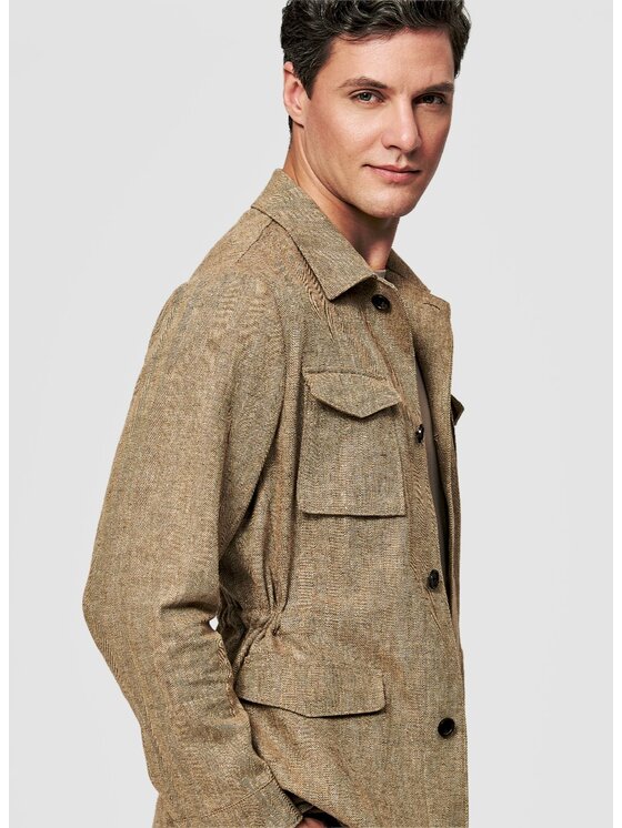 Pako Lorente Pako Lorente Kurtka przejściowa P26SF-3X-009 Beżowy Slim Fit