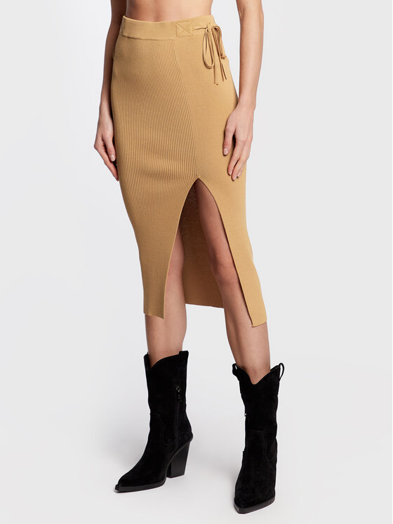 Notes Du Nord Fustă tip creion Elena 12789 Maro Slim Fit