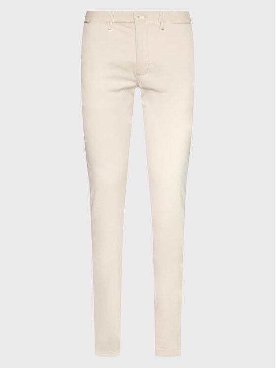 Tommy Hilfiger Tommy Hilfiger Pantaloni chino Bleecker MW0MW26619 Écru Slim Fit