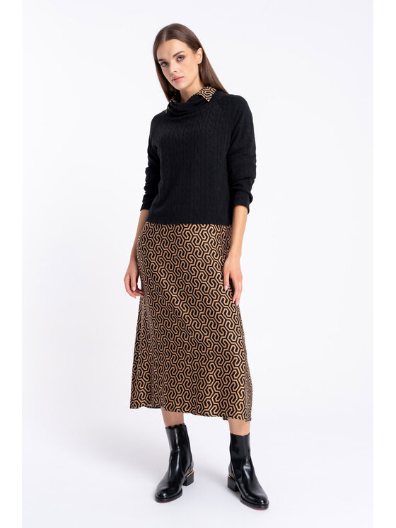 CLICK CLICK Rolák 10-6924 Černá Loose Fit