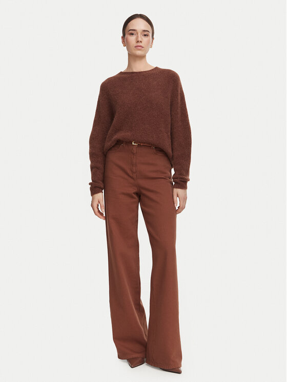 Marella Marella Τζιν Zaffo 2623136075 Σκούρο καφέ Wide Leg