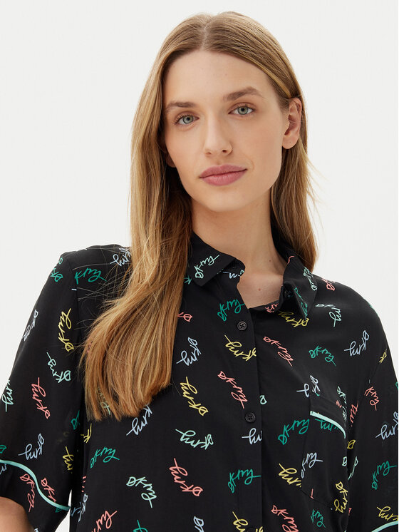 DKNY DKNY Pidžama YI50005 Crna Regular Fit