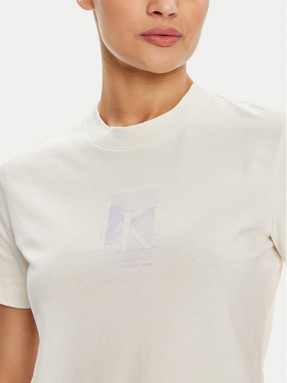 Calvin Klein Jeans Calvin Klein Jeans Marškinėliai Diffused J20J223908 Smėlio Regular Fit