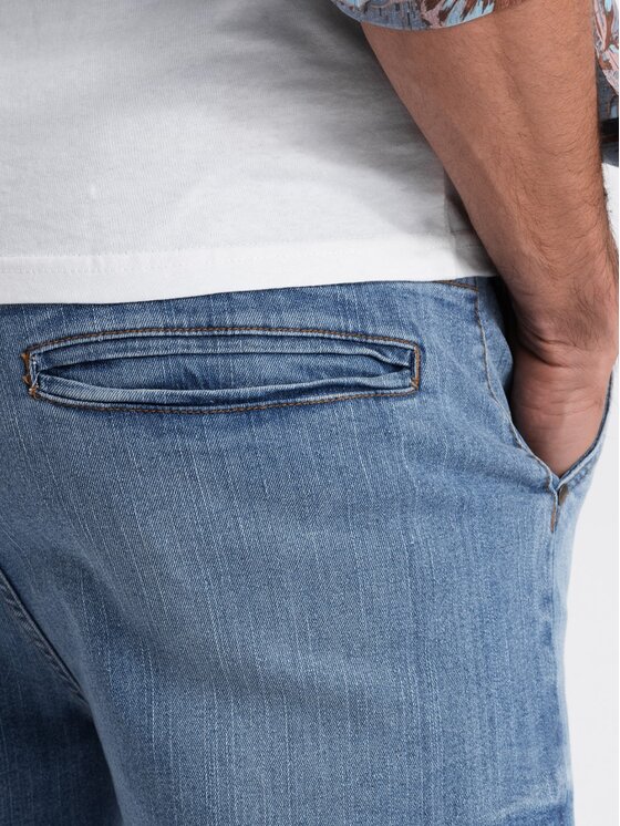 Ombre Ombre Jeansy OM-PADP-0117 Modrá Carrot Fit