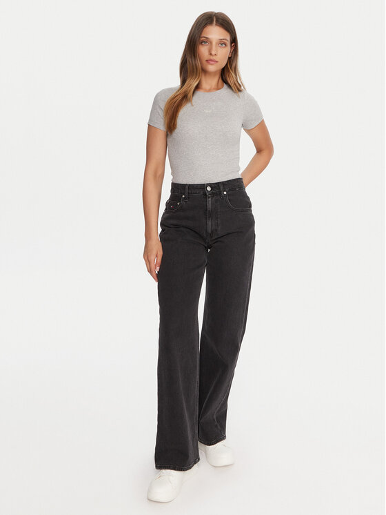 Guess Jeans Guess Jeans Тишърт W5BP45 KA0H1 Сив Slim Fit