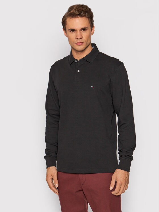 Tommy Hilfiger Tricou polo 1985 MW0MW20183 Negru Regular Fit