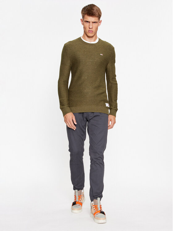 Tommy Jeans Tommy Jeans Sweter DM0DM15060 Zielony Regular Fit