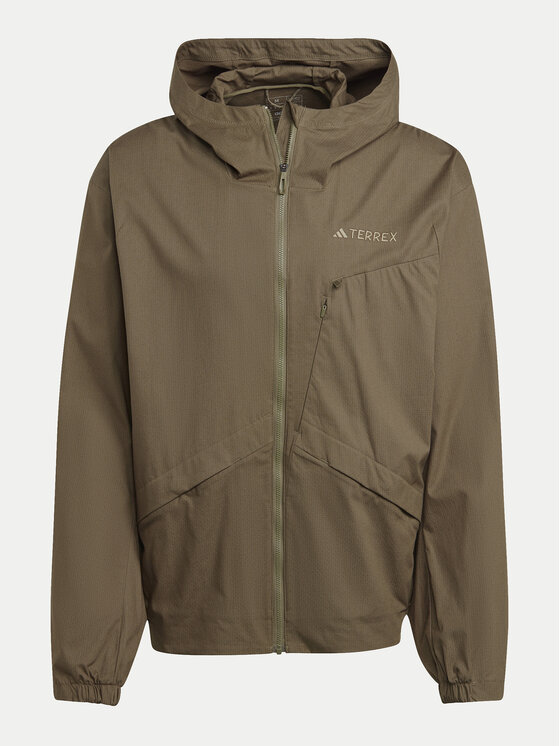 adidas adidas Neperpučiama striukė Terrex Xploric IN4630 Žalia Regular Fit