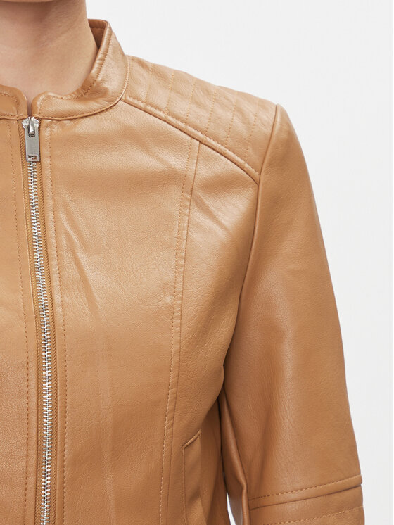 Vero Moda Vero Moda Kurtka z imitacji skóry Love 10300241 Brązowy Regular Fit