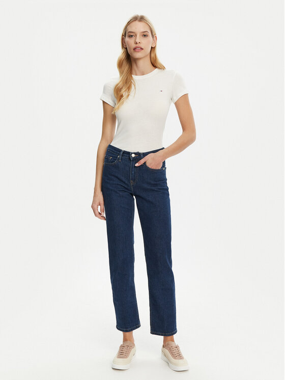 Tommy Jeans Tommy Jeans T-shirt DW0DW20459 Bijela Slim Fit