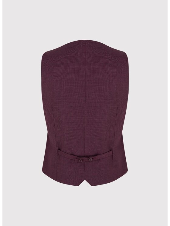 Pako Lorente Pako Lorente Kamizelka P24WF-8X-002 Bordowy Slim Fit