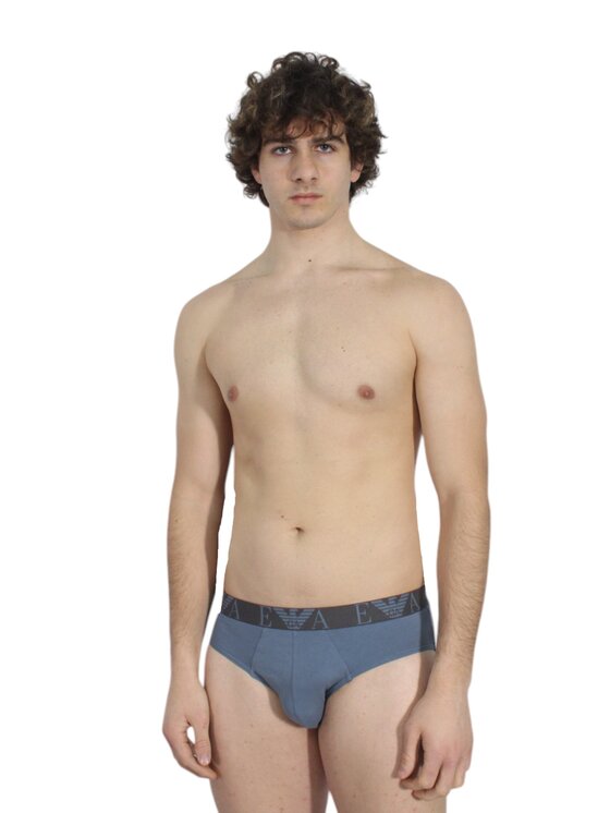 Emporio Armani Underwear Emporio Armani Underwear Súprava 3 kusov slipov 1117344F715 Modrá