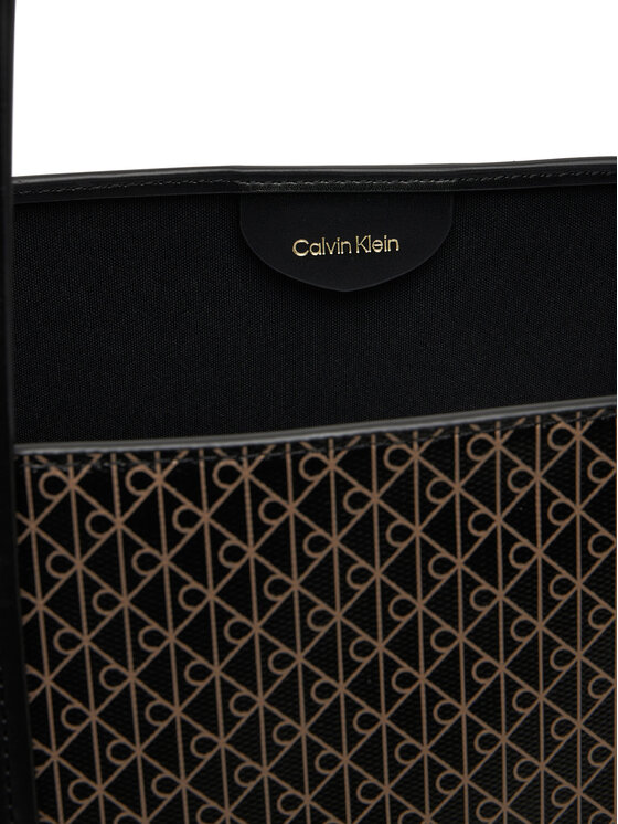 Calvin Klein Calvin Klein Torebka Emblem Aop Tote W/ Pouch LV04F3266G Czarny