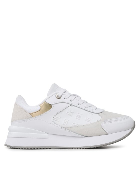 Tommy Hilfiger Tommy Hilfiger Tossud Elevated Embossed Runner Gold FW0FW07384 Valge