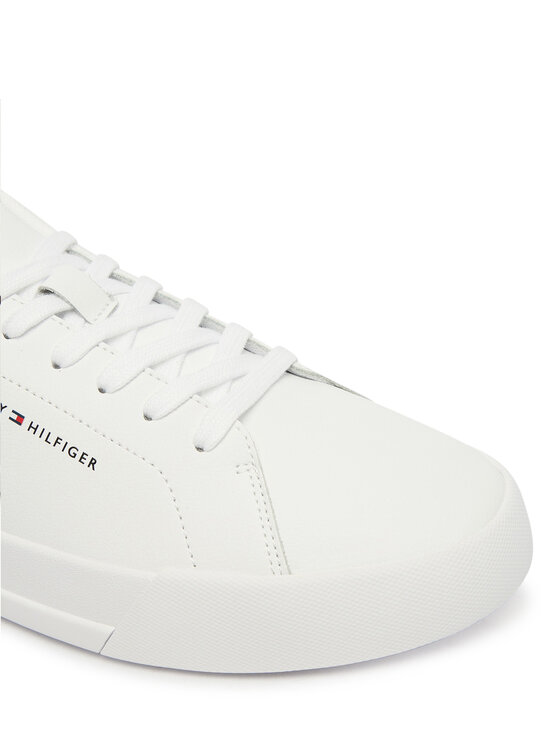 Tommy Hilfiger Tommy Hilfiger Sneakersy Th Court Lth Detail Ess FM0FM05367 Biały