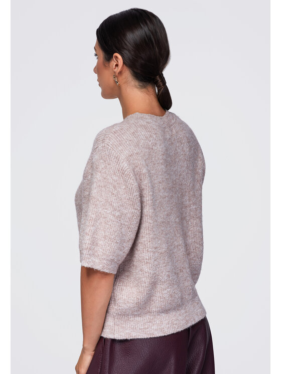 Ombre Ombre Bluzka OW-TS-E0091 Różowy Relaxed Fit