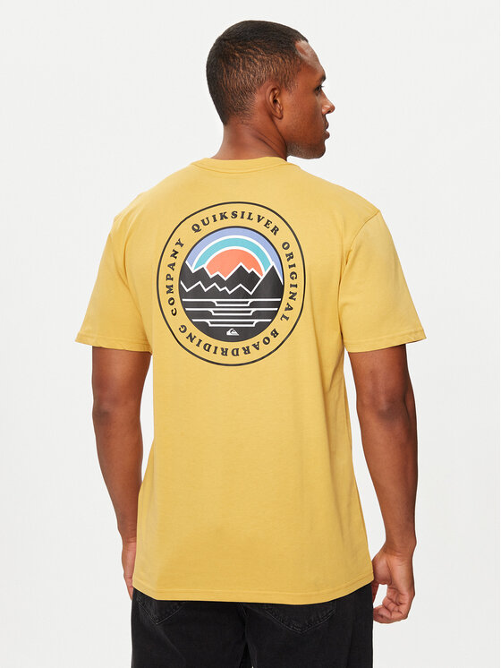 Quiksilver T-krekls Landscapes EQYZT07917 Dzeltens Regular Fit