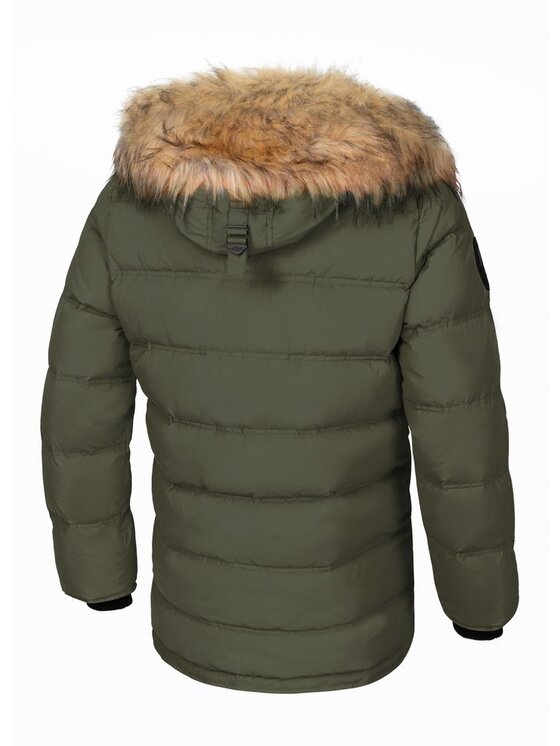 PITBULL PITBULL Kurtka zimowa Kingston Zielony Regular Fit
