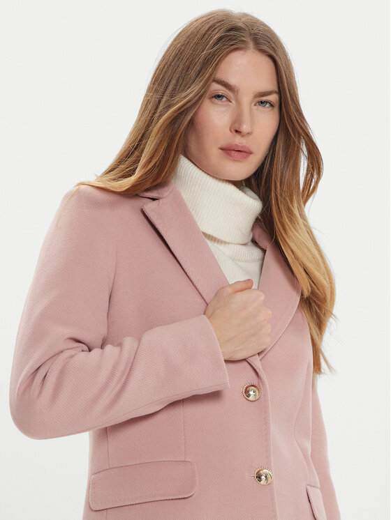 Maryley Maryley Płaszcz przejściowy 24IB808/14CM Różowy Regular Fit