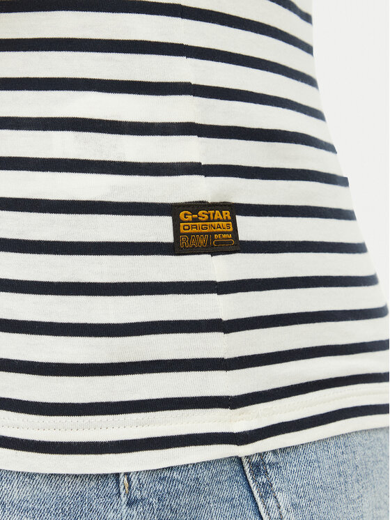 G-Star Raw G-Star Raw Тишърт Eyben D24533-D244 Бял Regular Fit