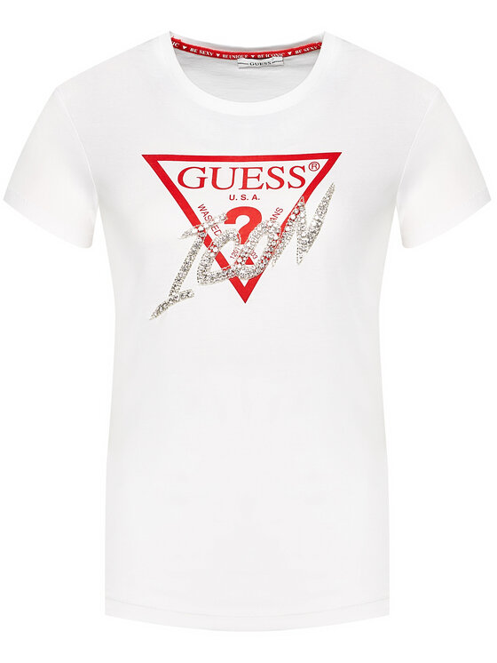 Guess Guess Majica Icon W0YI32 I3Z00 Bela Regular Fit