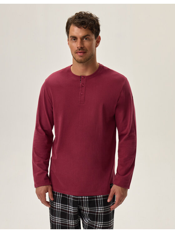 Henderson Henderson Pyžamo 41919 Červená Regular Fit