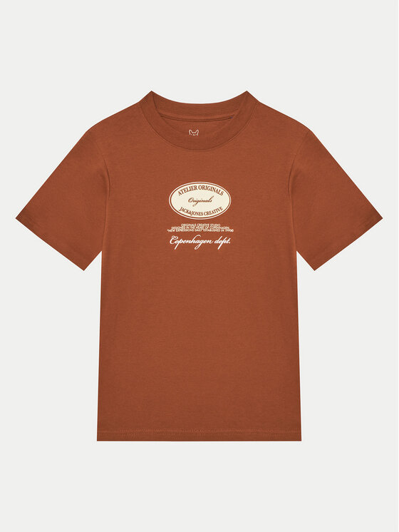Jack&Jones Junior T-shirt 12274895 Marrone Relaxed Fit, taglia : 140