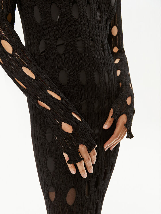 PINKO Pinko Трикотажна сукня Ring 103470 A1UN Чорний Slim Fit