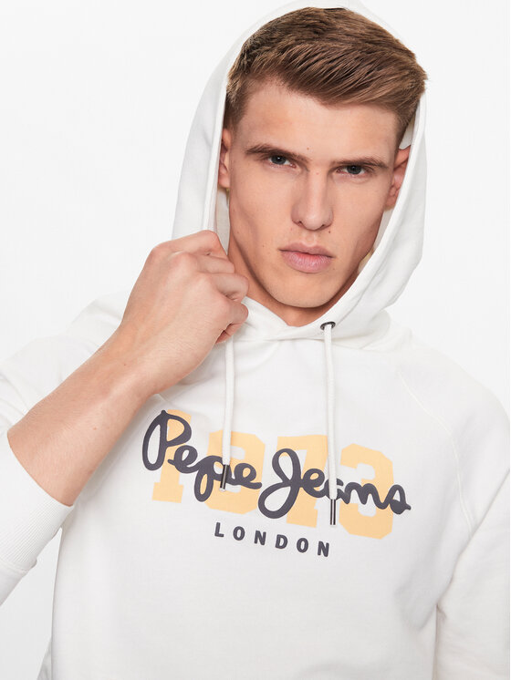 Pepe Jeans Pepe Jeans Mikina Meier Hoodie PM582482 Bílá Regular Fit
