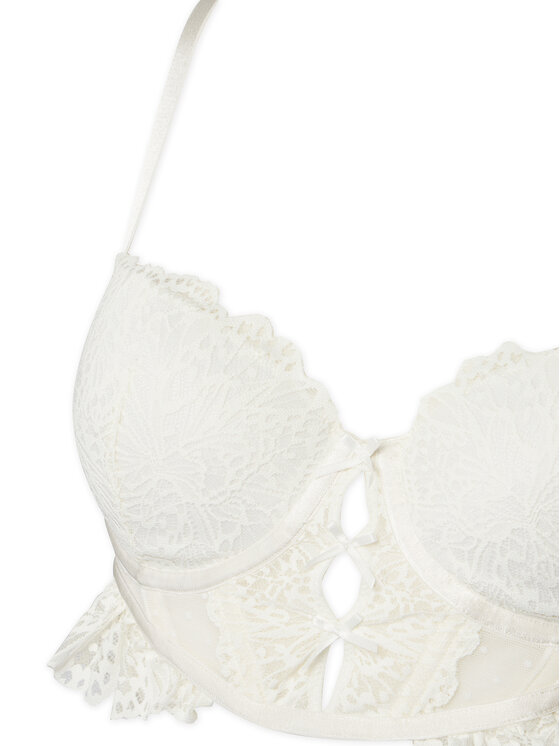 Hunkemöller Hunkemöller Biustonosz z fiszbiną 302382 Écru