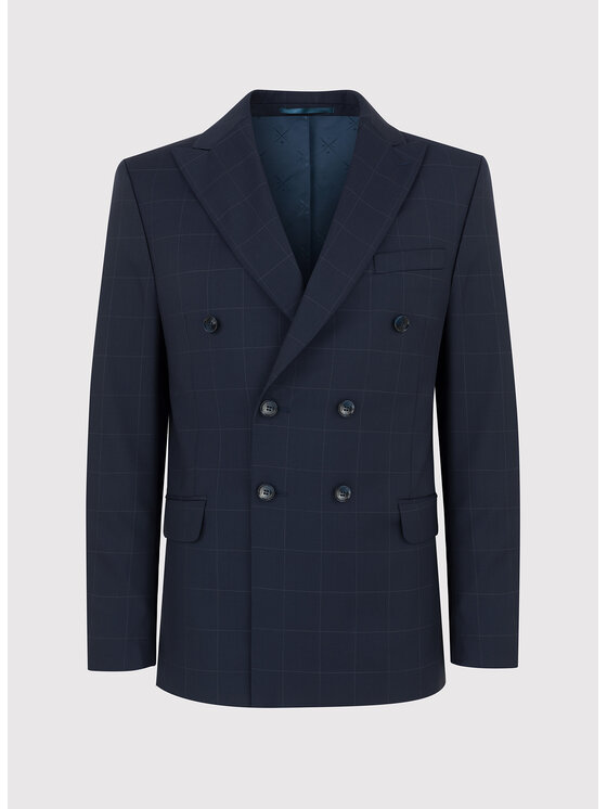 Pako Lorente Pako Lorente Marynarka P23WP-3G-036 Granatowy Slim Fit