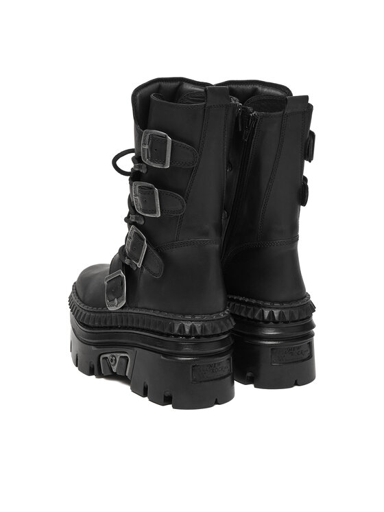 NEW ROCK NEW ROCK Schnürschuhe M-WALL373-S15 Schwarz