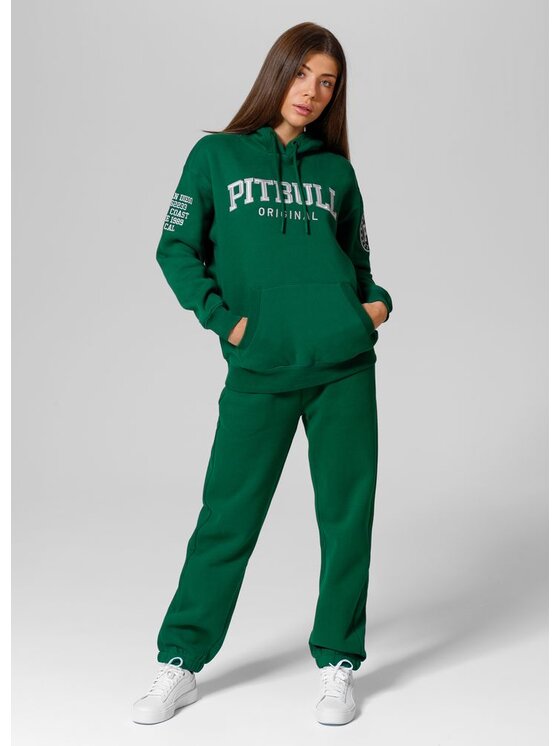 PITBULL PITBULL Spodnie dresowe Spodnie dresowe damskie oversize Tyrian L Zielony Regular Fit
