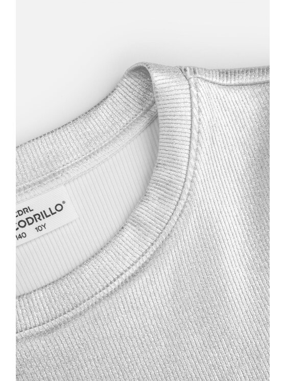 Coccodrillo Coccodrillo Bluzka ZC4143101EPG-024 Srebrny Regular Fit