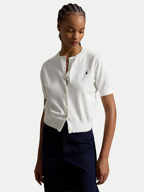 Polo Ralph Lauren Polo Ralph Lauren Kardigán 211A12718001 Biela Regular Fit
