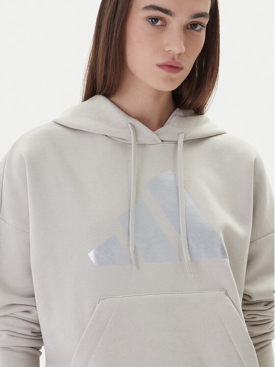 adidas adidas Суитшърт Holiday Metallic Graphic JM4428 Бежов Regular Fit