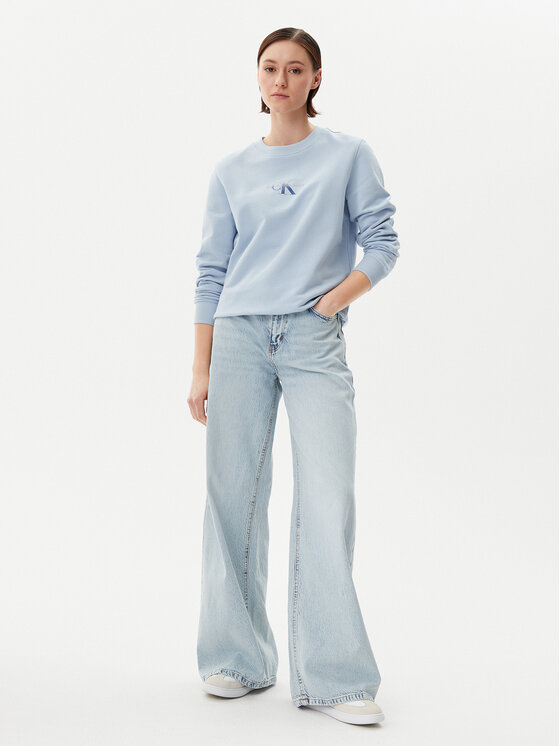 Calvin Klein Jeans Calvin Klein Jeans Bluză Gradient Monologo J20J225360 Albastru celest Regular Fit