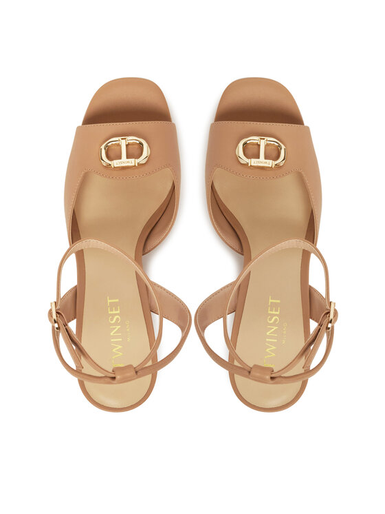 TWINSET TWINSET Sandaalid 251TCP122 Pruun