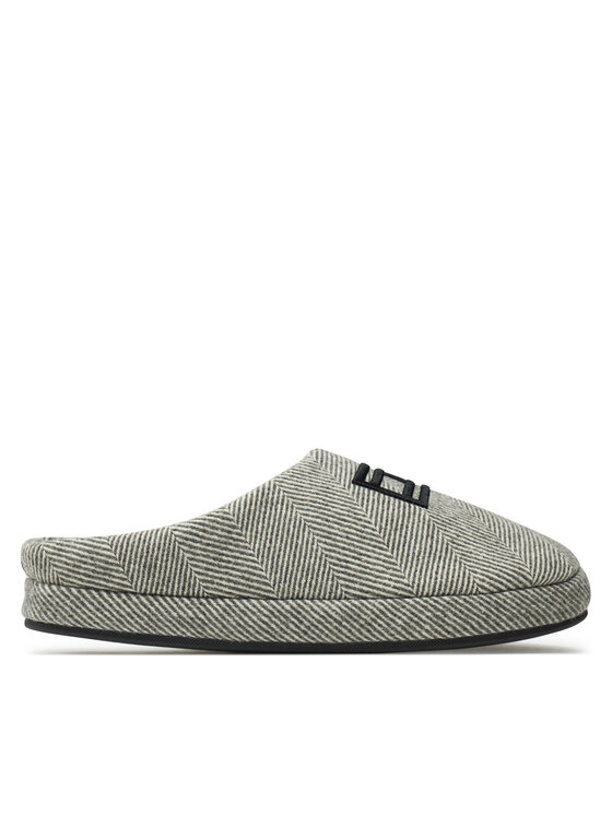 Tommy Hilfiger Papuče Flag Herringbone House Shoe FM0FM05304 Siva