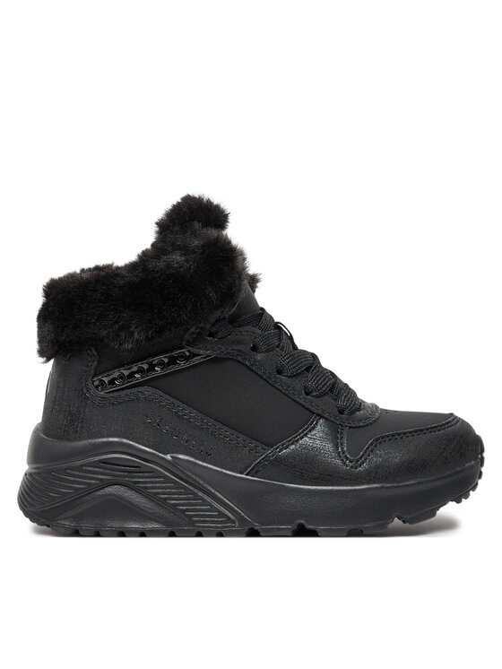 Skechers Členková obuv Uno Lite - Comfurt Collar 310396L/BBK Čierna