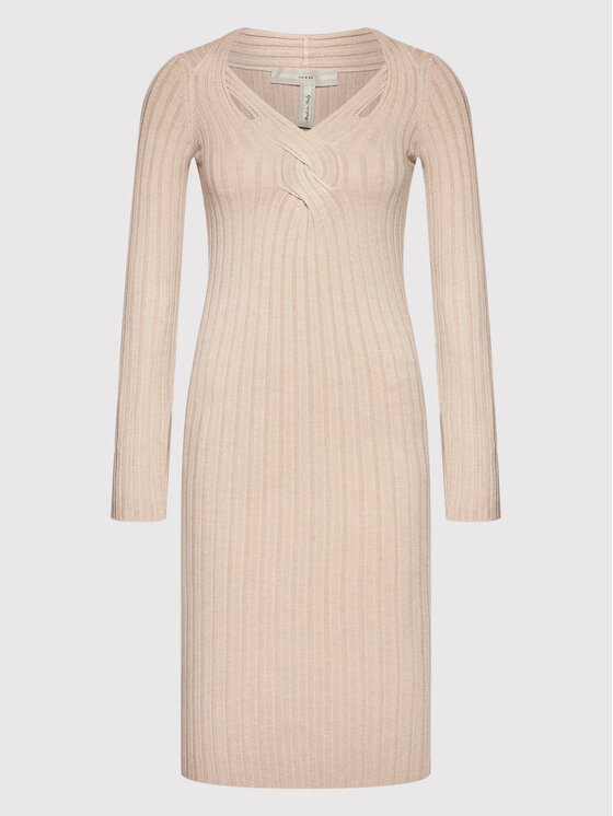 Guess Guess Трикотажна сукня W2BK28 Z2V42 Бежевий Slim Fit