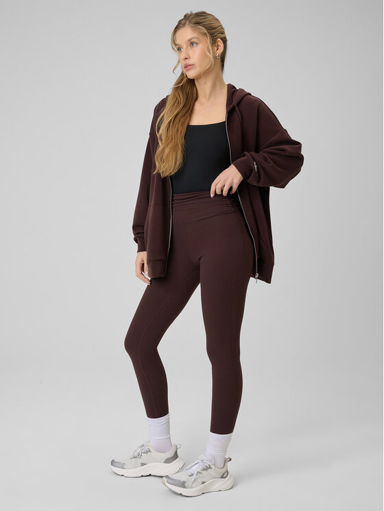 4F 4F Legginsy EVERYWEAR Brązowy ciemny Slim Fit
